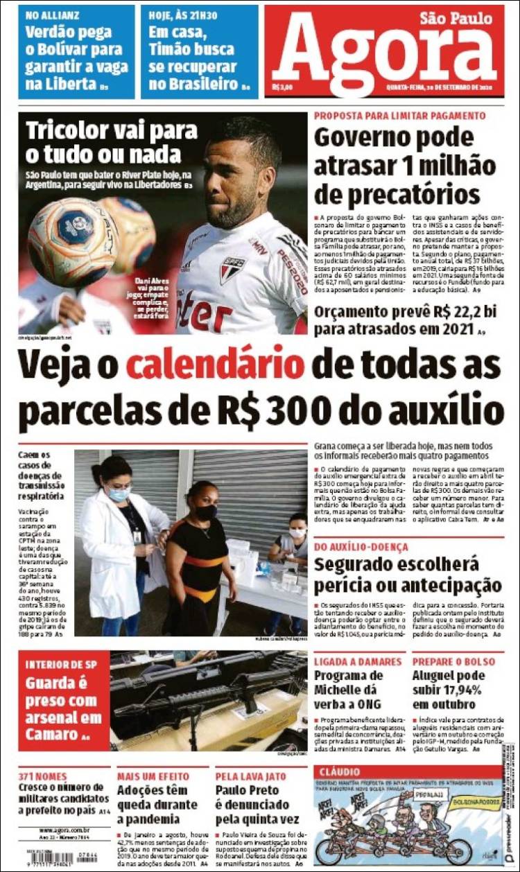 Portada de Jornal Agora (Brasil)