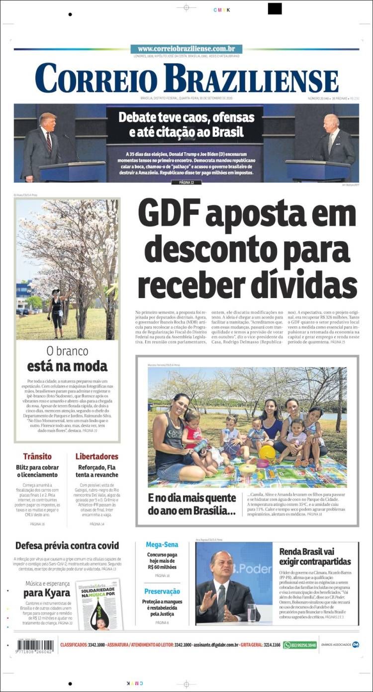 Portada de Correio Braziliense (Brasil)