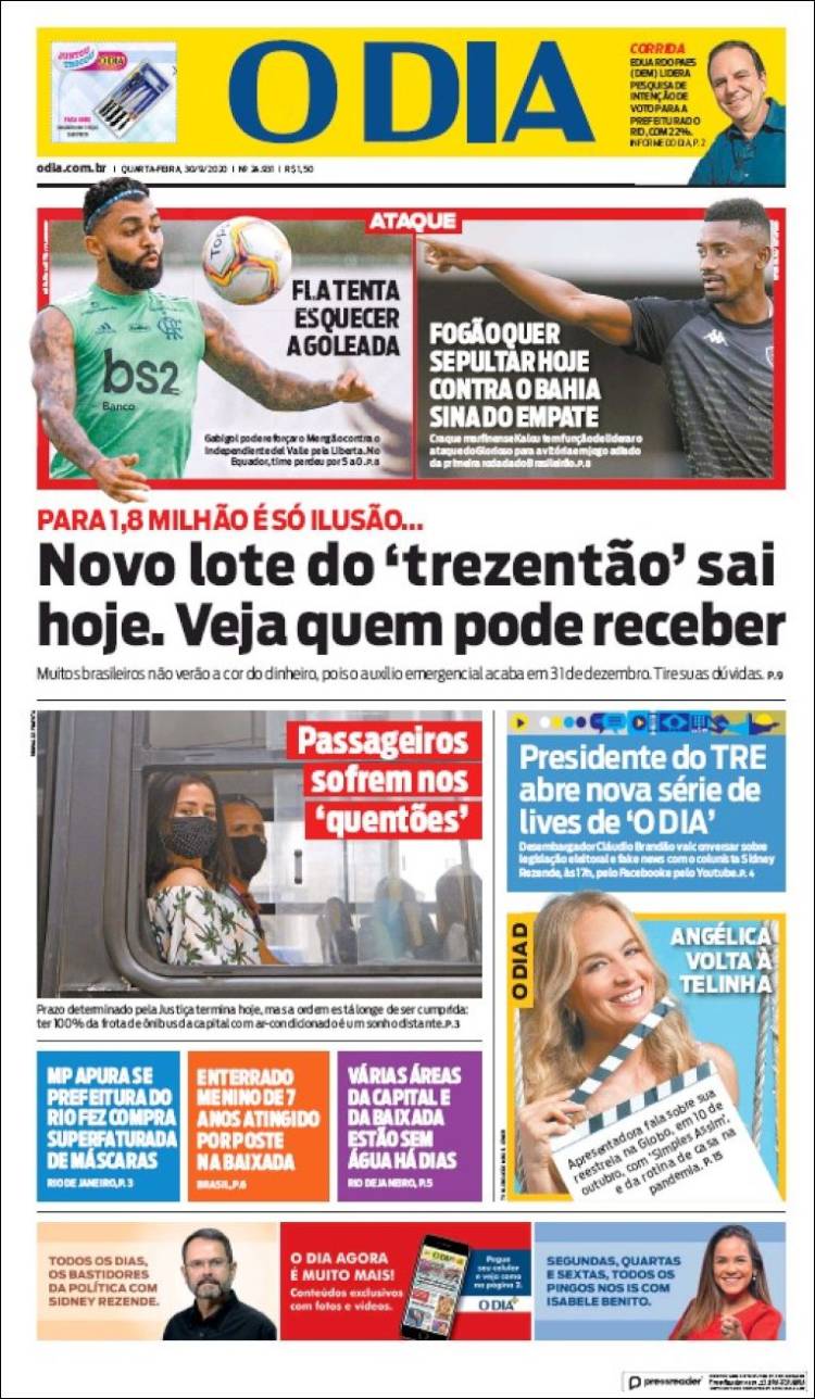 Portada de O Dia (Brasil)