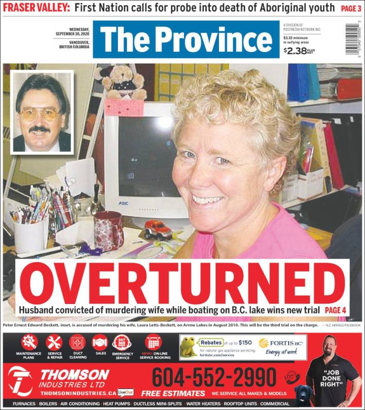 Portada de The Province (Canadá)