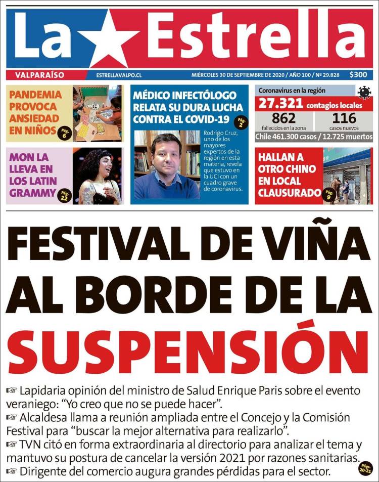 Portada de Estrella de Valparaiso (Chile)