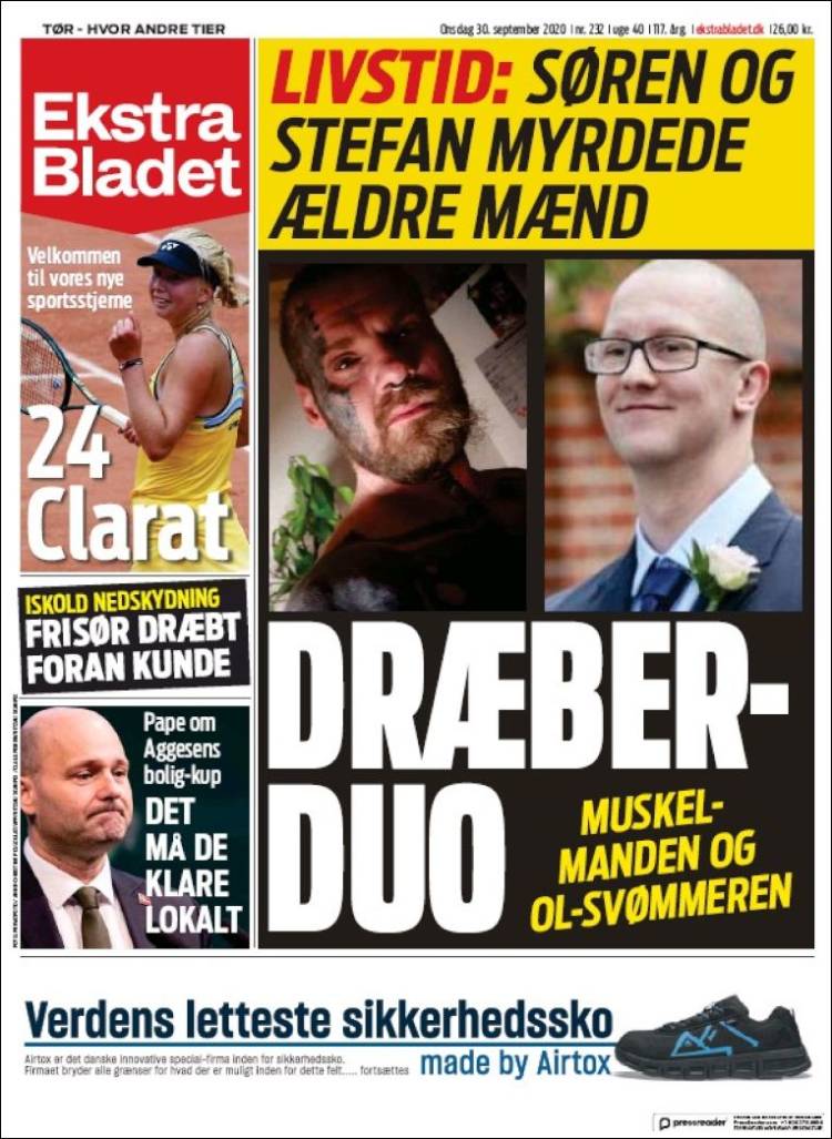 Portada de Ekstra Bladet (Dinamarca)