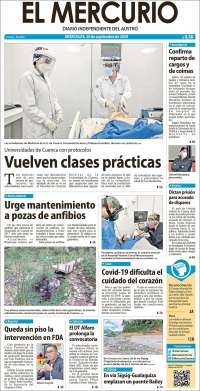 Portada de Diario El Mercurio (Ecuador)