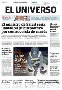 Portada de El Universo - Ecuador (Ecuador)