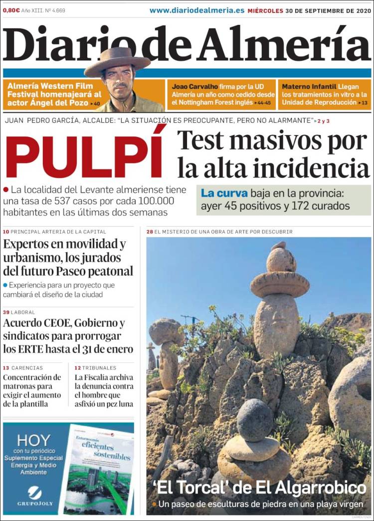 Portada de Diario de Almería (España)