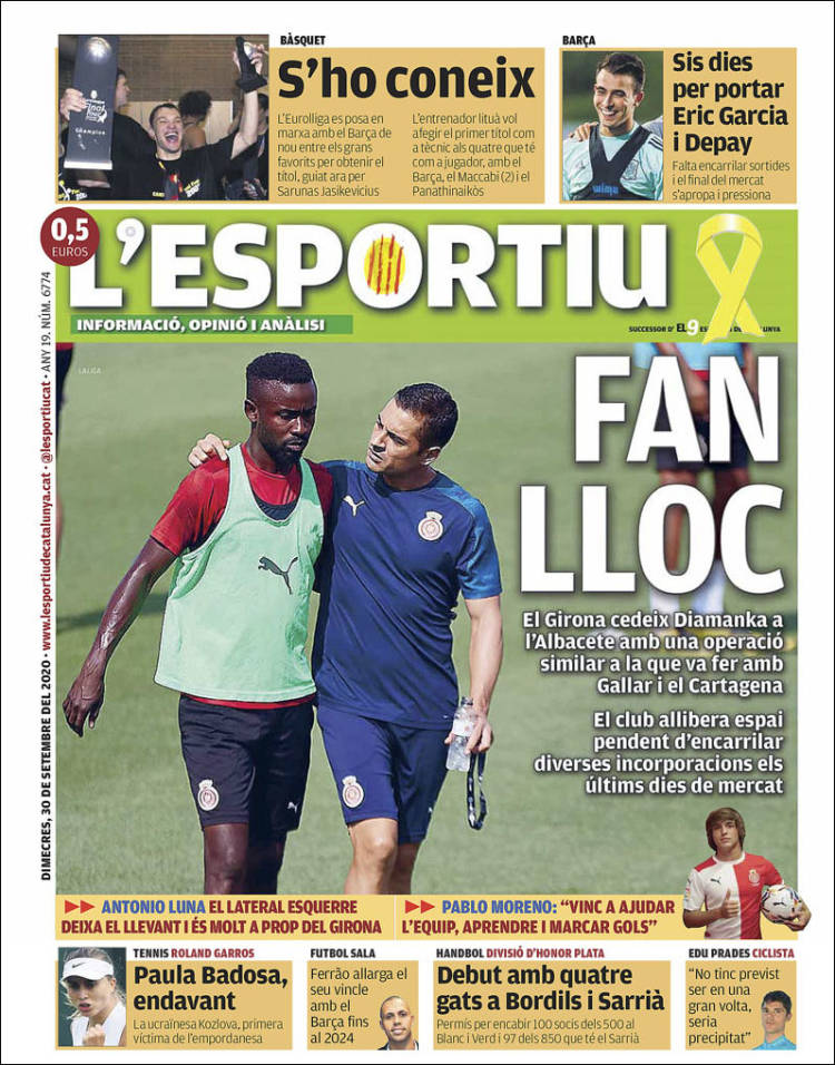Portada de L'Esportiu : Girona (España)