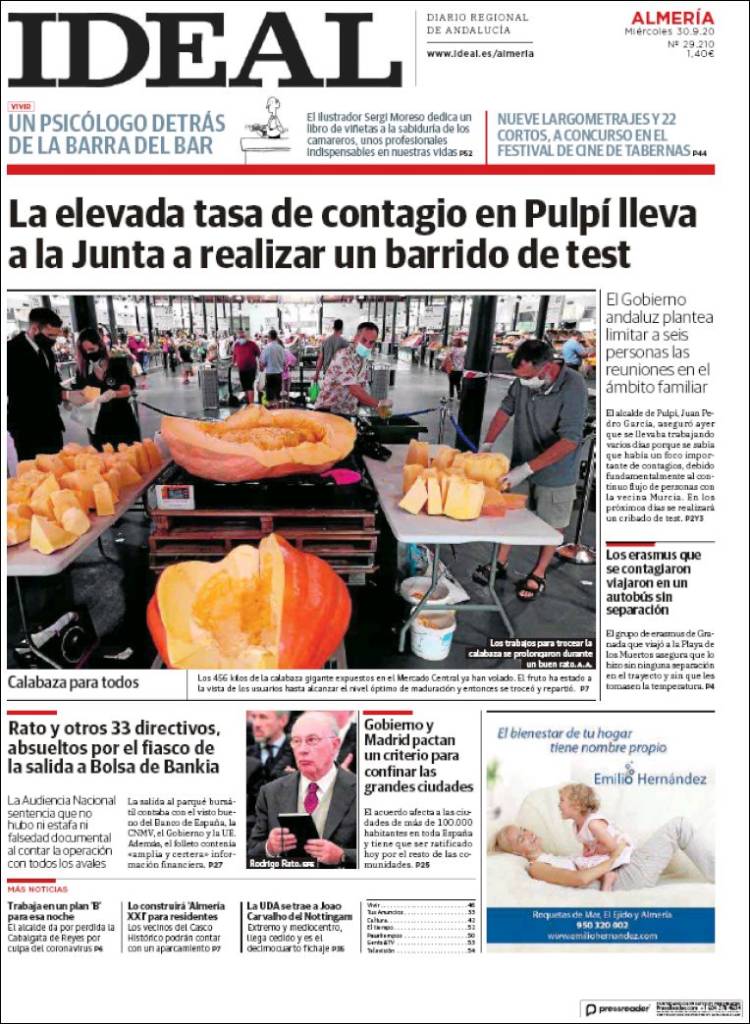 Portada de Ideal Almeria (España)