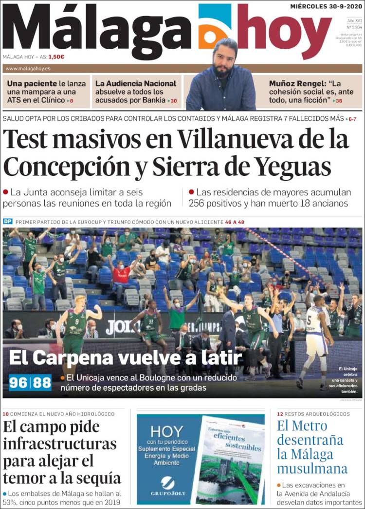 Portada de Málaga Hoy (España)