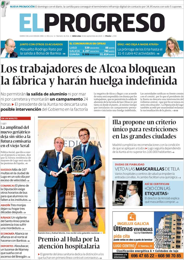 Portada de El Progreso (España)