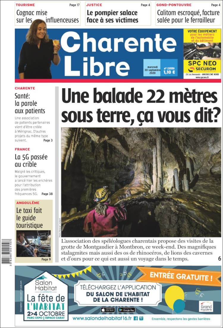 Portada de Charente Libre (Francia)