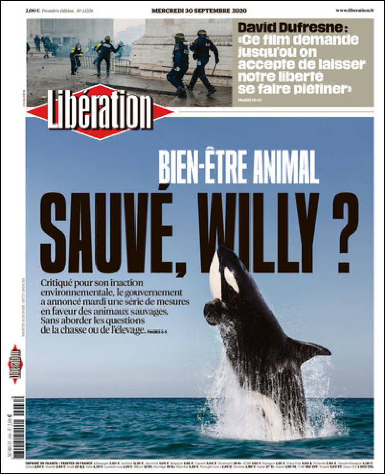 Portada de Libération (Francia)