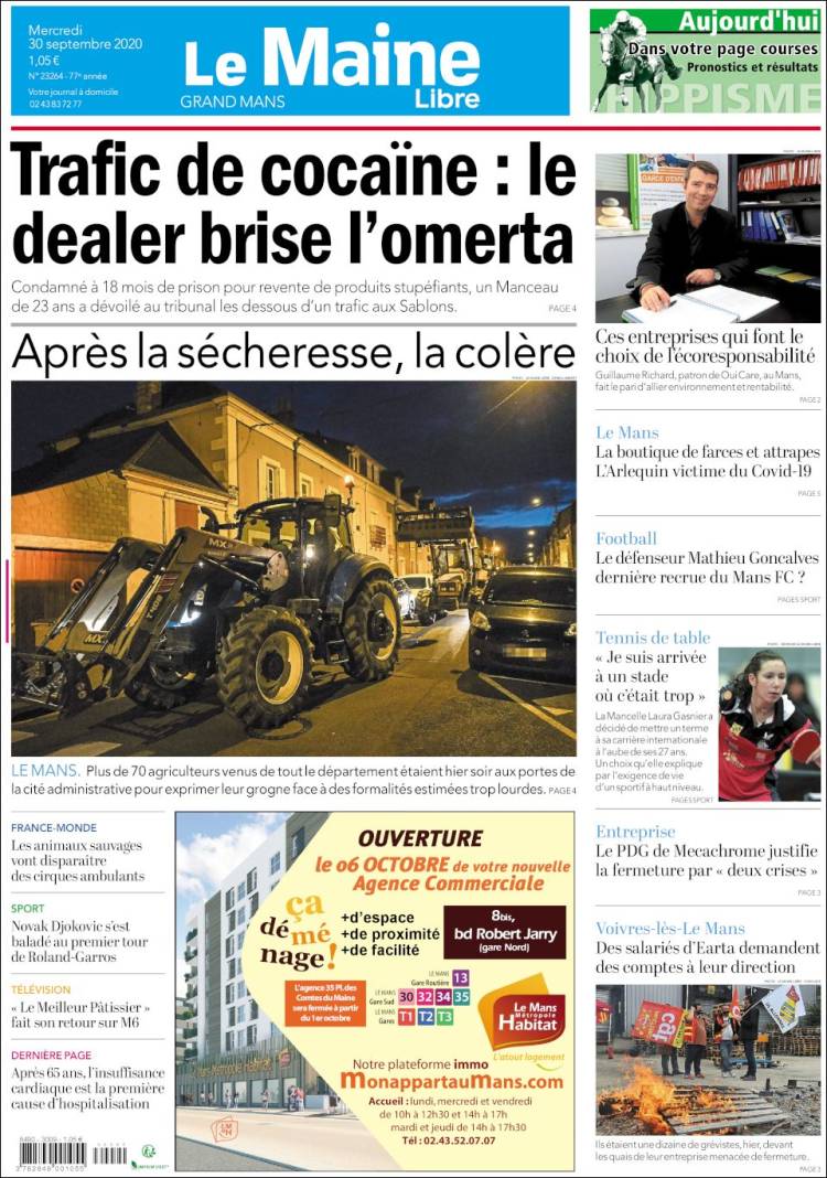 Portada de Le Maine Libre (Francia)