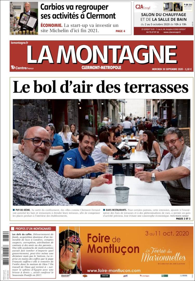 Portada de La Montagne (Francia)