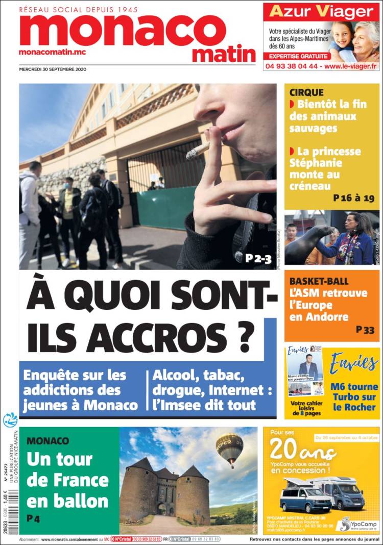 Portada de Nice-Matin (Francia)