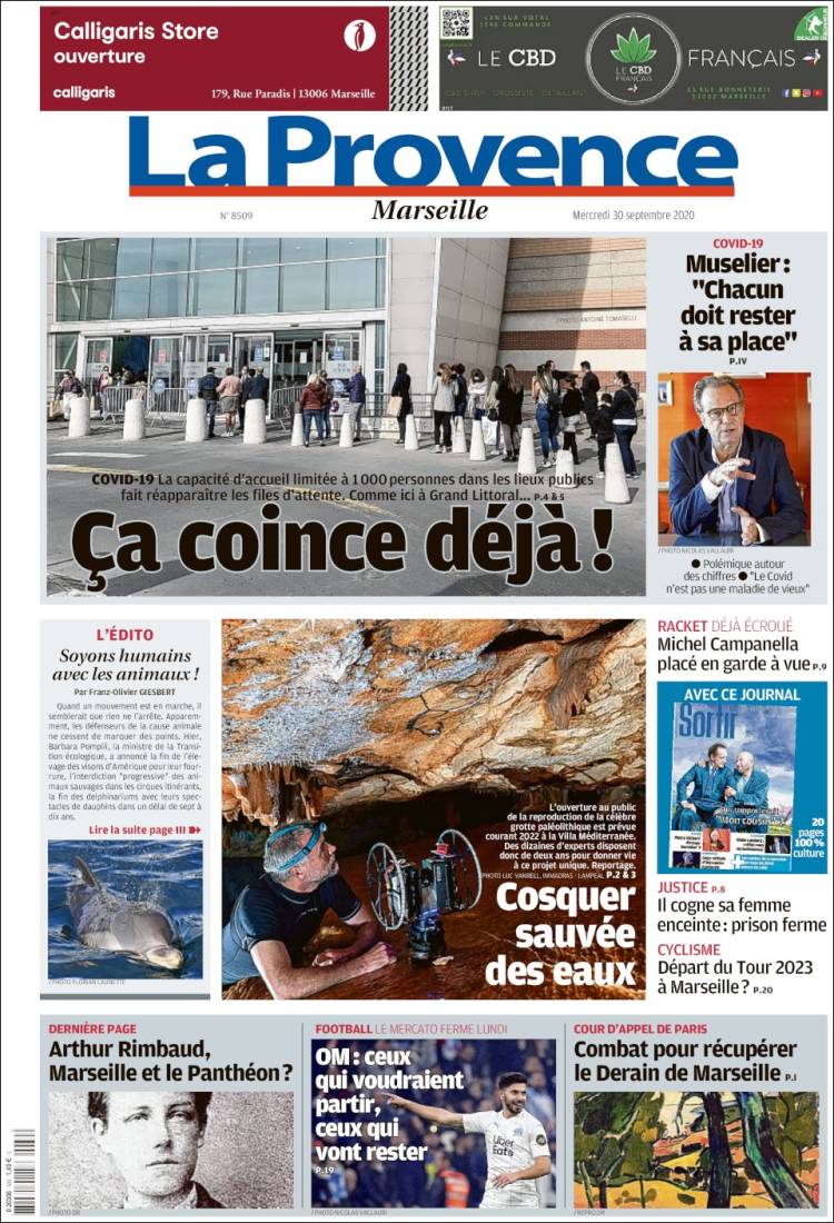 Portada de La Provence (Francia)