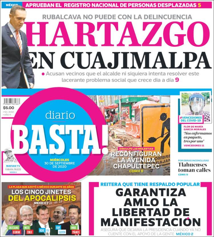 Portada de Diario Basta (M&eacute;xico)