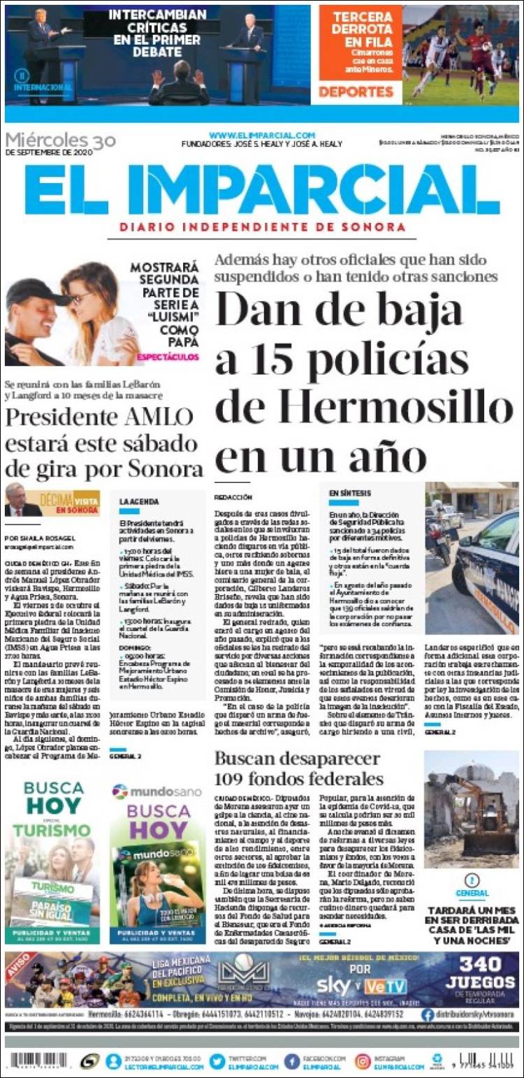 Portada de El Imparcial (M&eacute;xico)