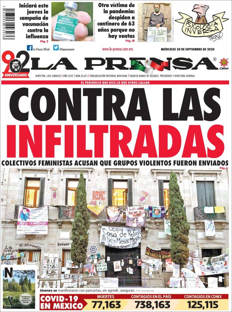 Portada de La Prensa (M&eacute;xico)