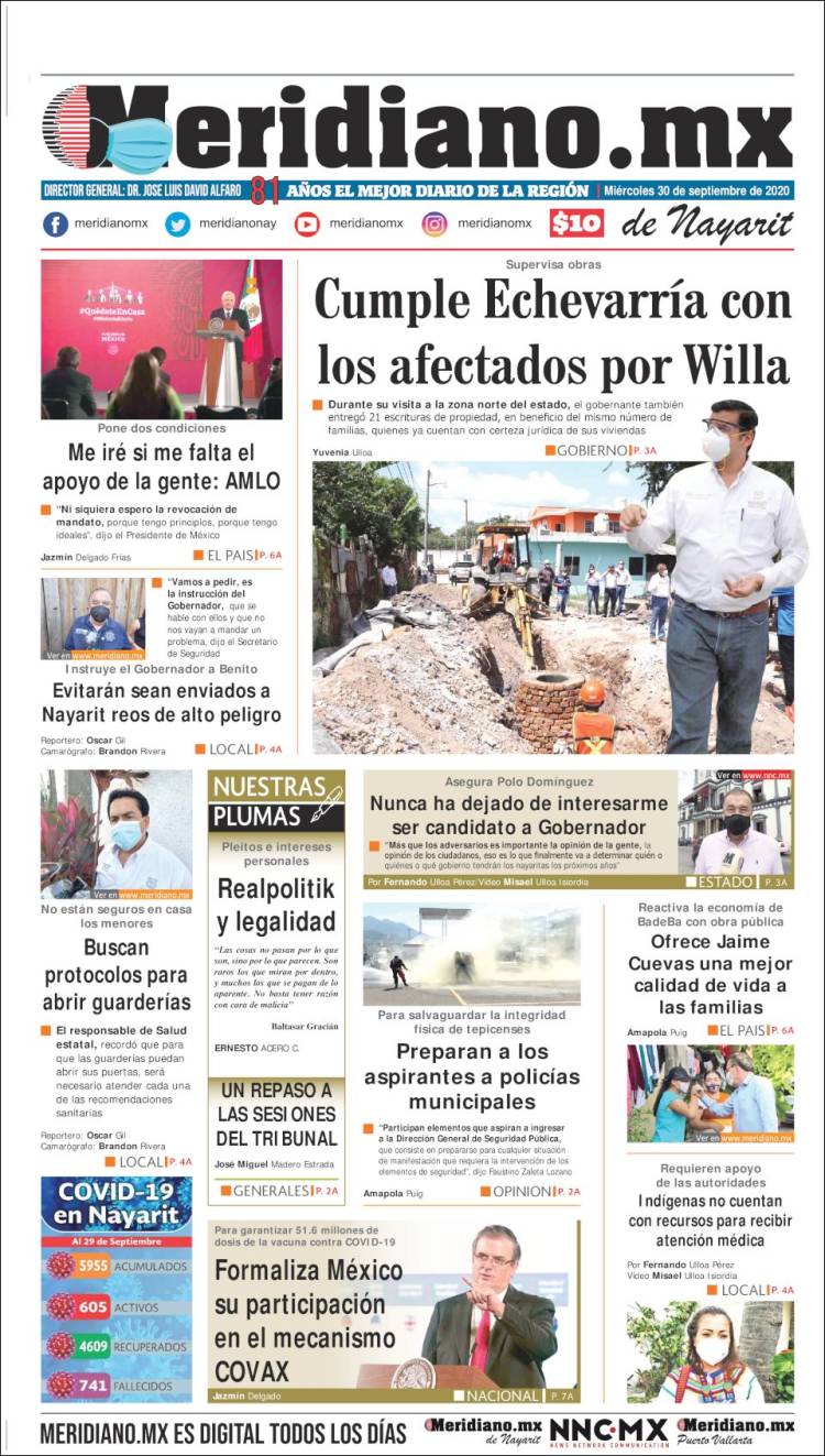 Portada de Meridiano (M&eacute;xico)