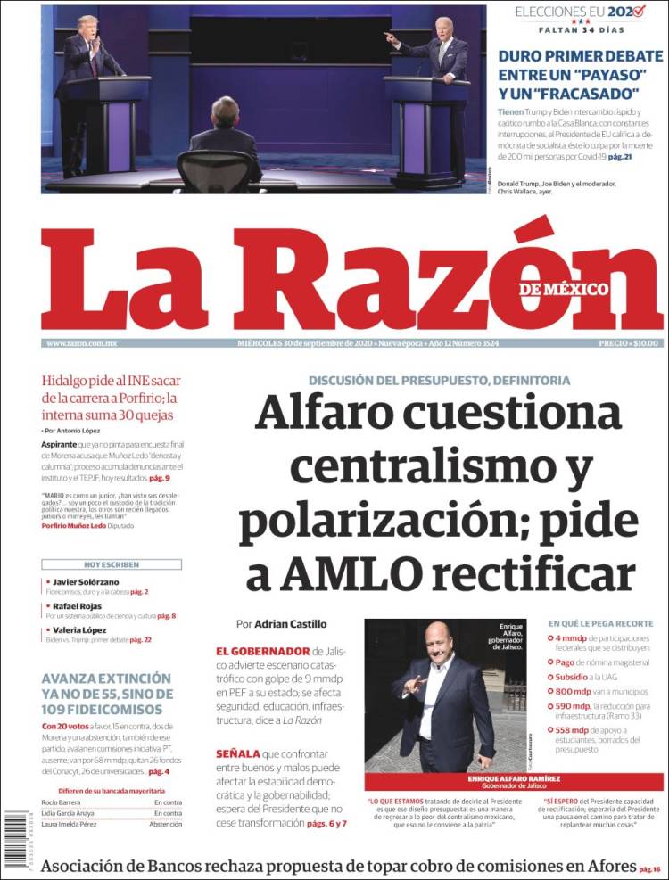 Portada de La Razón (M&eacute;xico)