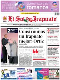 Portada de El Sol de Irapuato (M&eacute;xico)