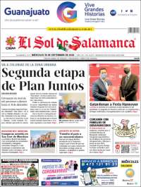 Portada de El Sol de Salamanca (M&eacute;xico)