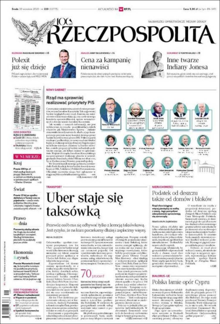 Portada de Rzeczpospolita (Polonia)