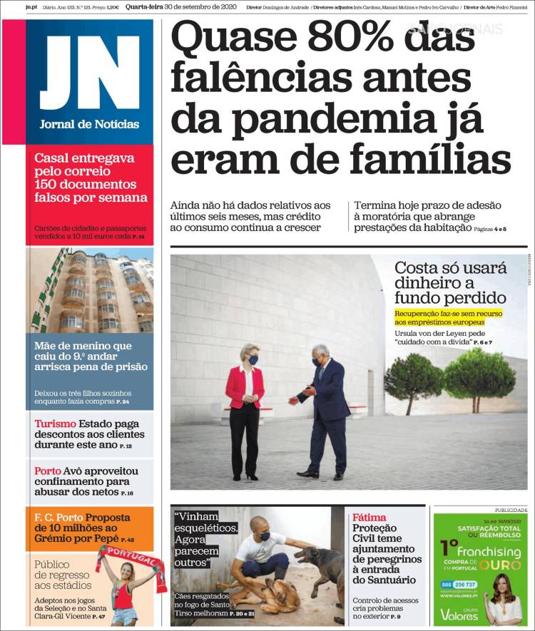 Portada de Jornal de Notícias (Portugal)