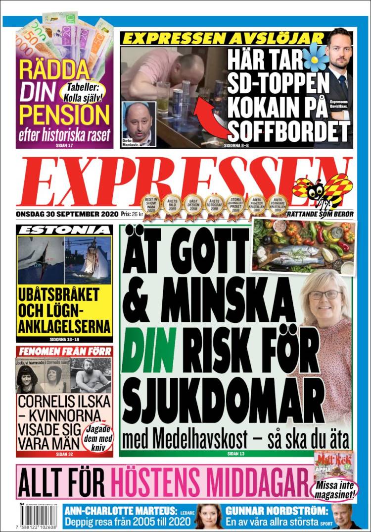Portada de Expressen (Suecia)