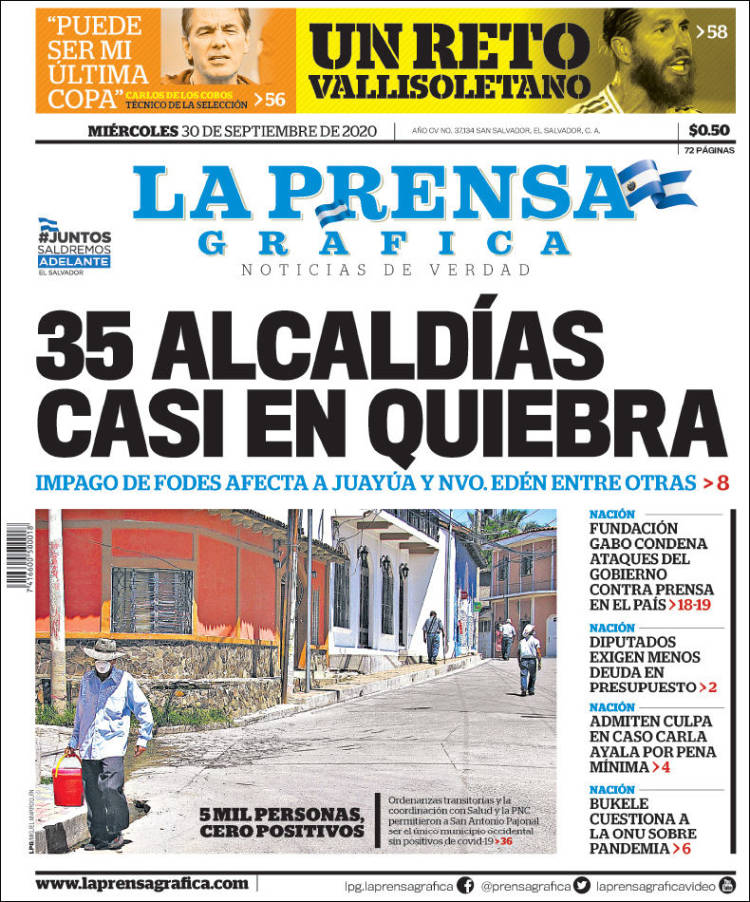 Portada de La Prensa Gráfica (El Salvador)