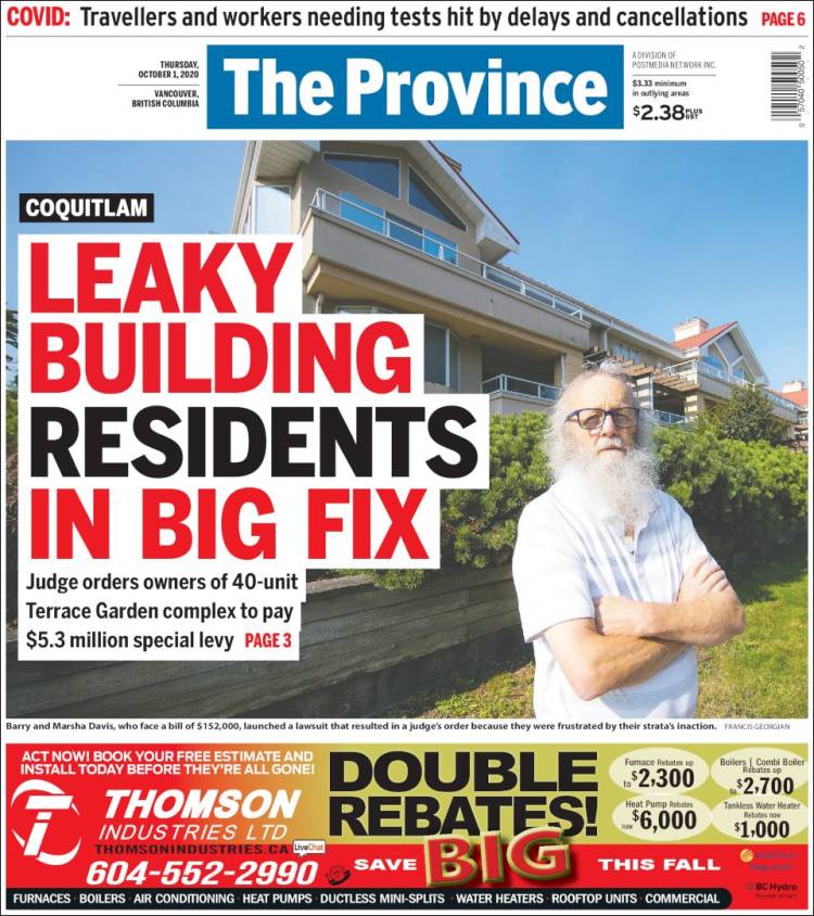 Portada de The Province (Canadá)