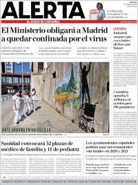 Portada de Alerta - El Diario de Cantabria (España)