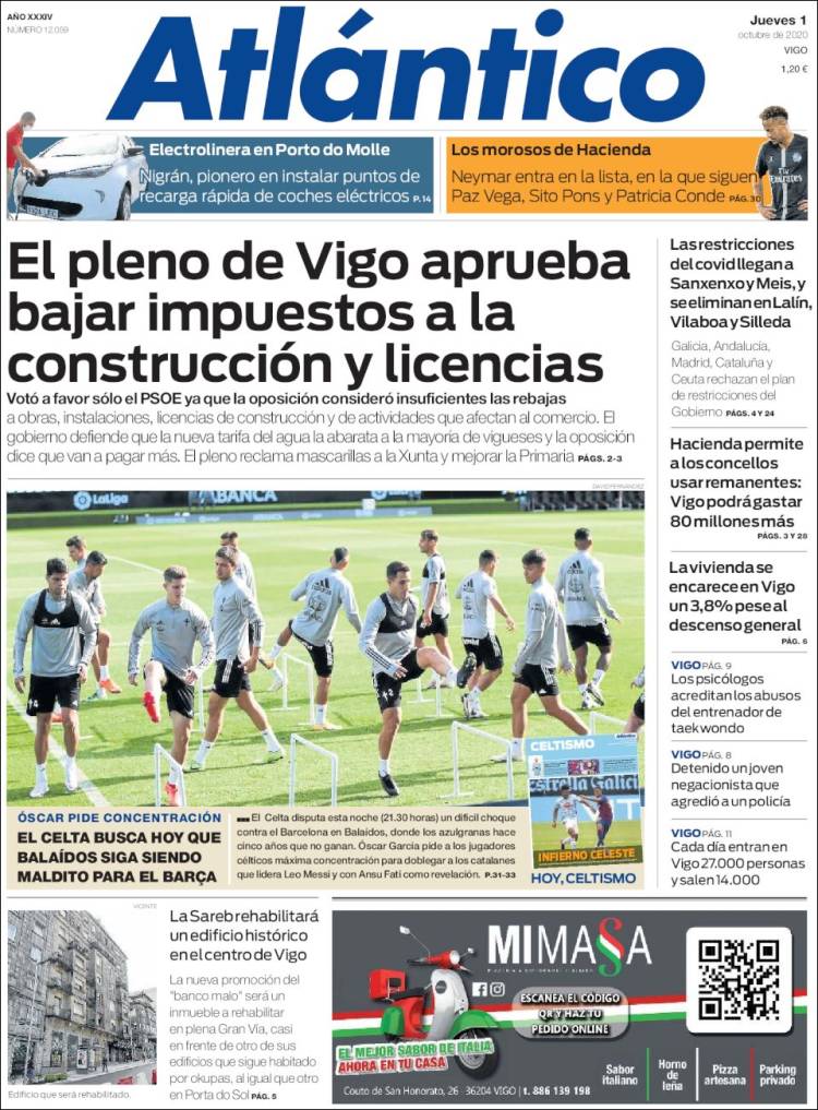 Portada de Atlántico Diario (España)