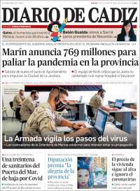 Portada de Diario de Cádiz (España)