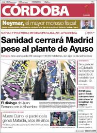 Portada de Diario de Córdoba (España)