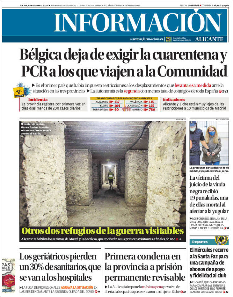 Portada de Diario Información (España)