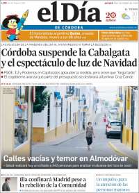 Portada de El Día de Córdoba (España)