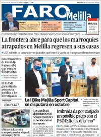 Portada de El Faro de Melilla (España)