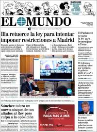 Portada de El Mundo (España)