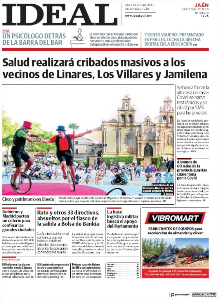 Portada de El Ideal de Jaén (España)