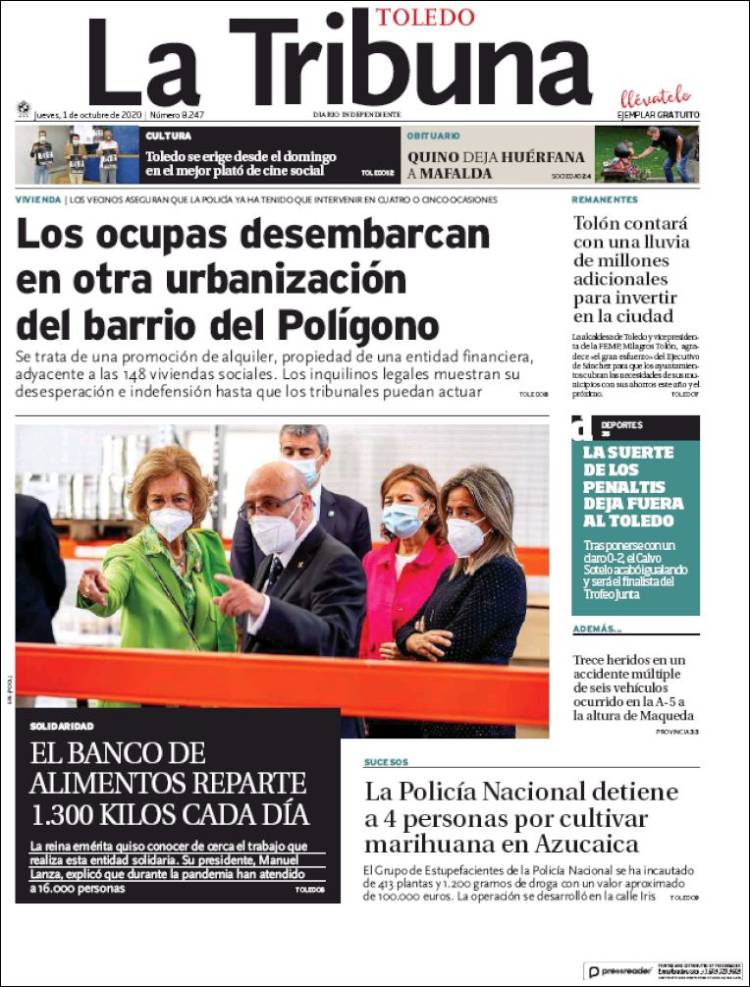Portada de La Tribuna de Toledo (España)