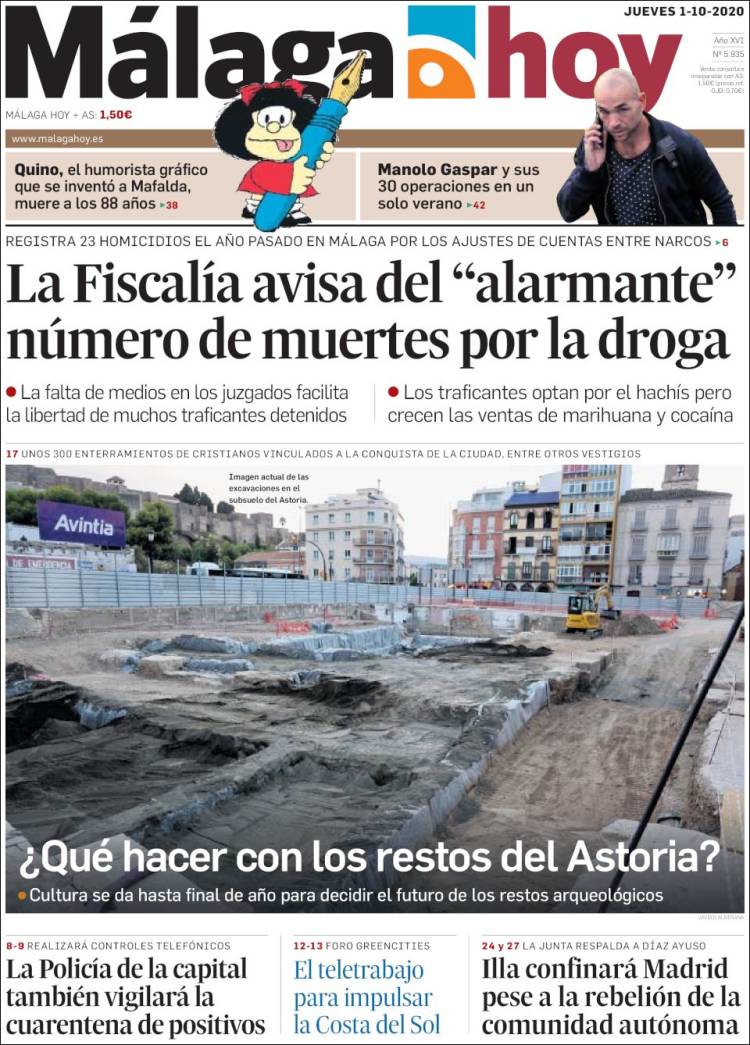 Portada de Málaga Hoy (España)