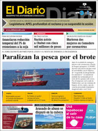 Portada de El Diario de Madryn (Argentina)
