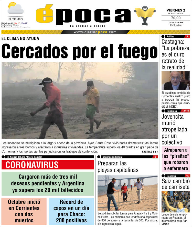 Portada de Diario Época (Argentina)