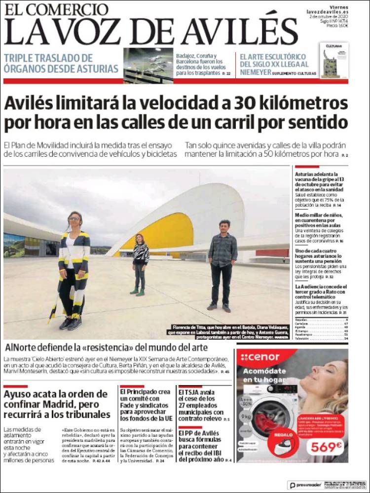 Portada de El Comercio - Avilés (Espa&ntilde;a)