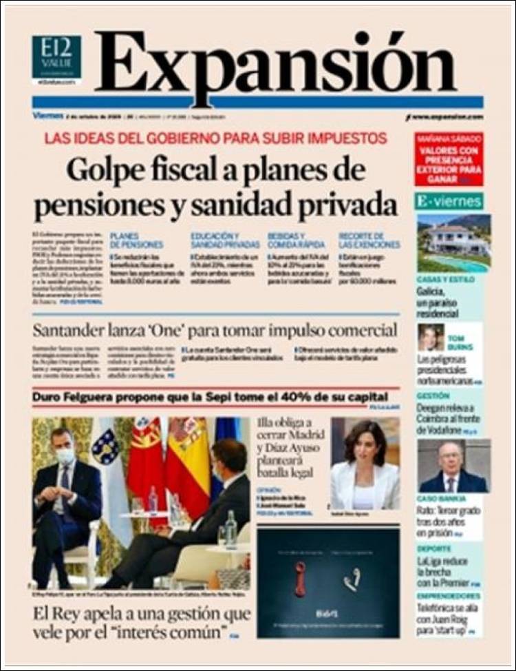 Portada de Expansión (Espa&ntilde;a)