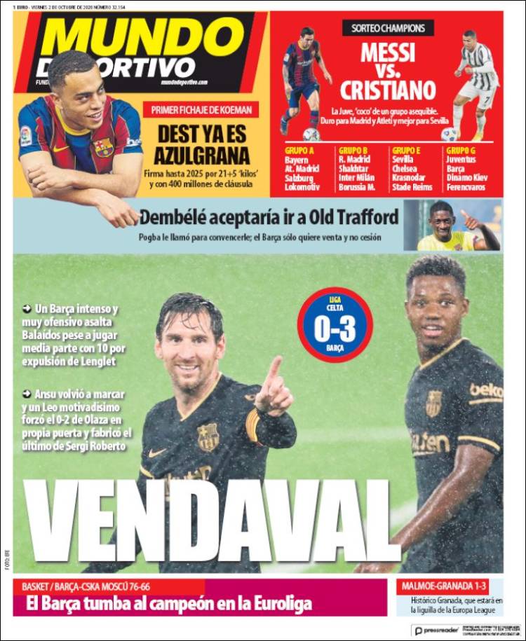 Portada de El Mundo Deportivo (Espa&ntilde;a)