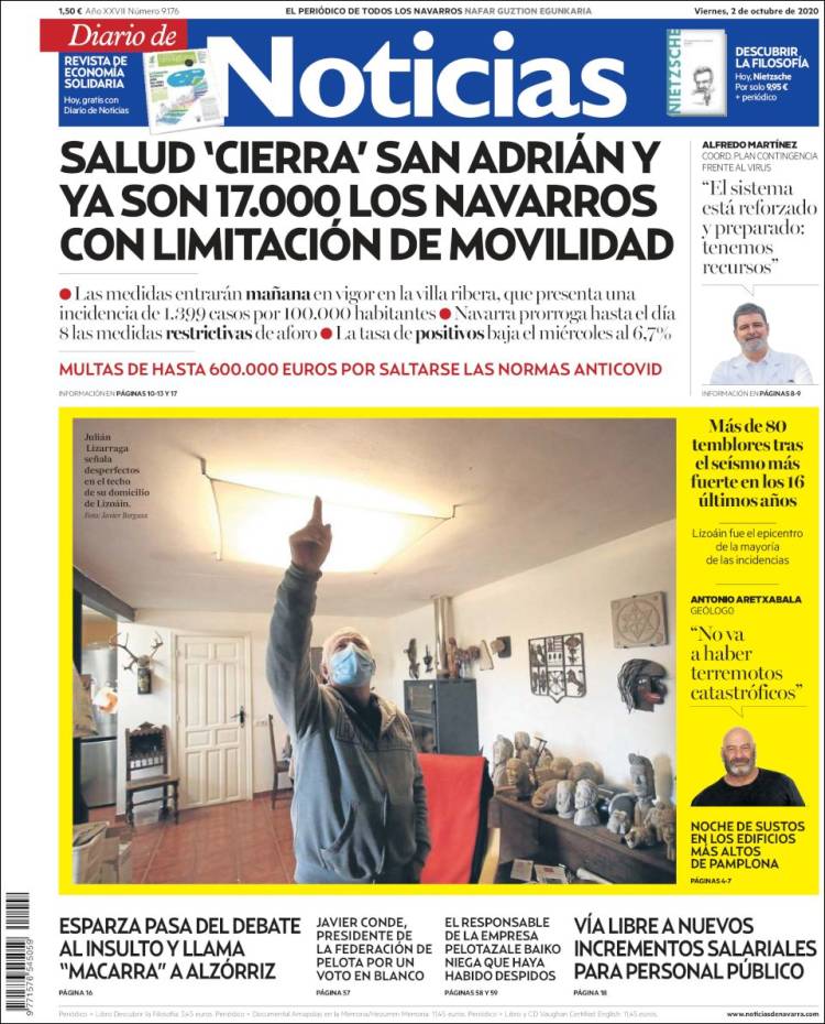 Portada de Noticias de Navarra (Espa&ntilde;a)
