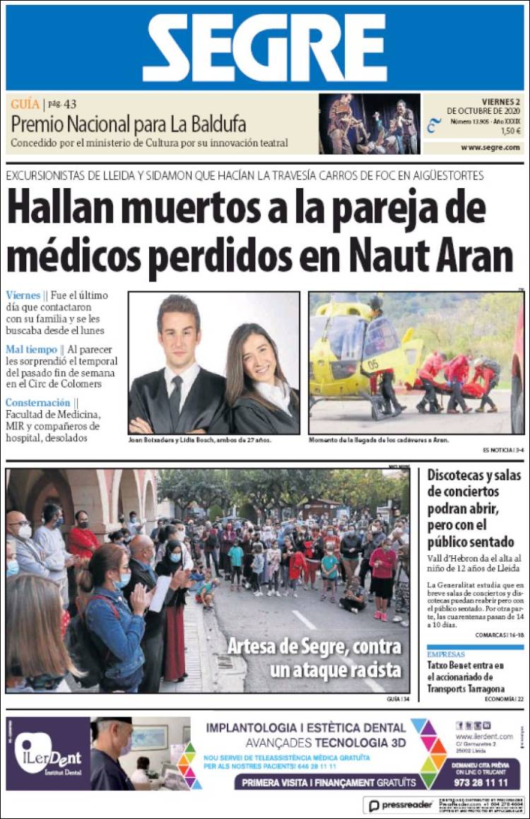 Portada de Segre  (Espa&ntilde;a)