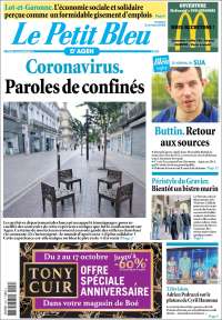 Portada de Le Petit Bleu (Francia)